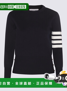 THOM BROWNE 女士针织衫 FKA239A00219415 CO 蓝色 条纹圆领套衫