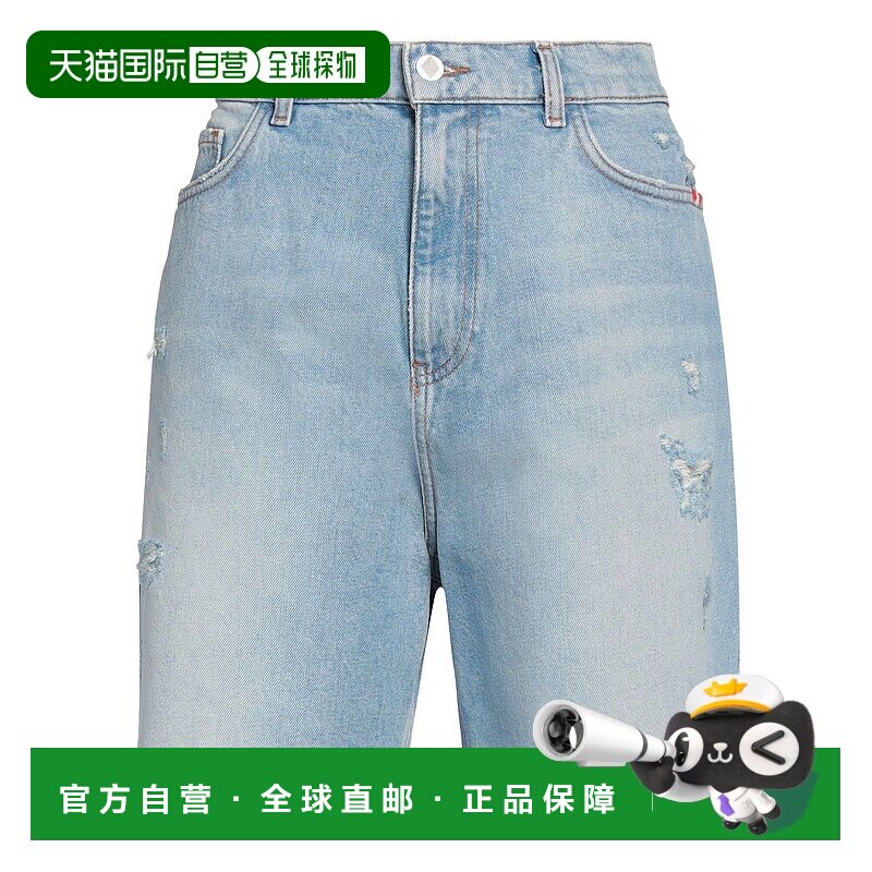 1h可退 潮奢 Amish 女士 牛仔短裤 blue蓝色 舒适时尚