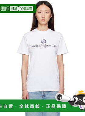 1h可退 潮奢 SPORTY & RICH 女士 白色 H&W Crest T 恤 TO0436202