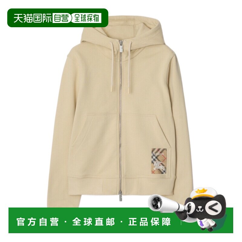 1h可退 burberry 女士 运动衫连帽卫衣拉链博柏利帽衫
