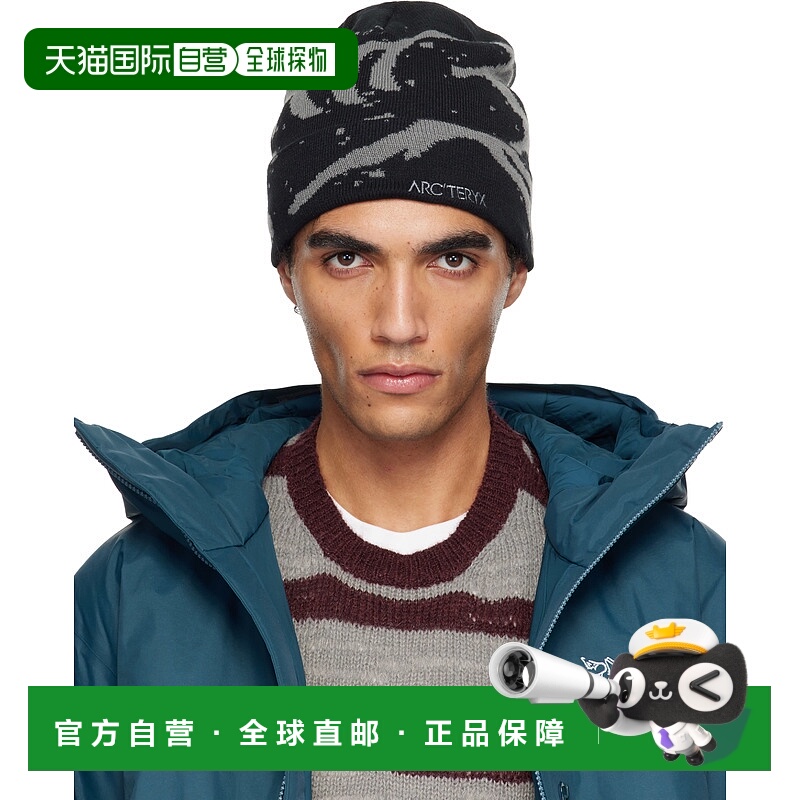 1h可退 潮奢 arc'teryx 始祖鸟 男士 黑色 & 灰色 Grotto 无檐帽