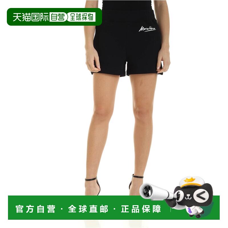 MOSCHINO 女士短裤 033204271555 SS2020 黑色 Signature shorts图片