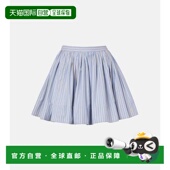 blue蓝色 1h可退 舒适时 女士 条纹棉质迷你半身裙 潮奢 Rabanne