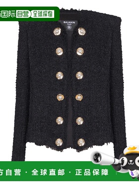 BALMAIN 女士外套 FF1SM508XC670PA AW2025 黑色 Tweed blazer