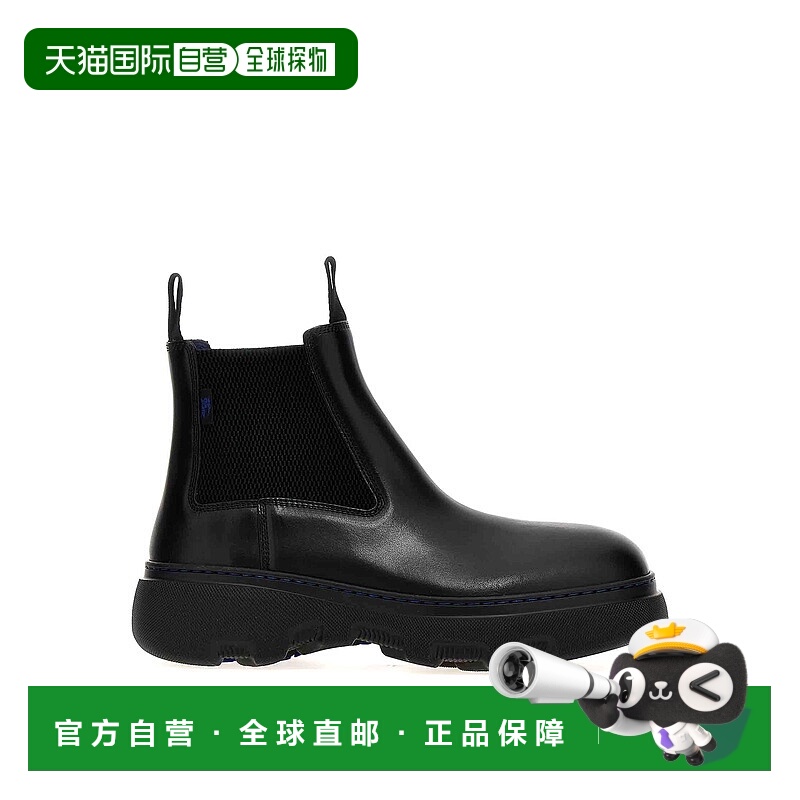 1h可退 BURBERRY 男士靴子 8092588 SS2025 黑色 Mini Creeper An