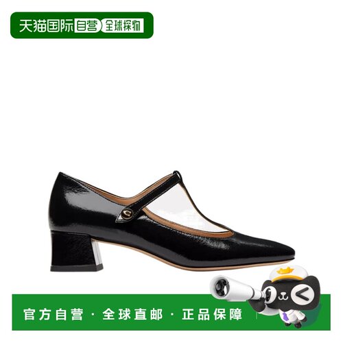 1h可退 COACH 女士高跟鞋 CCH63BLK AW2025 黑色 Angelina T 型带