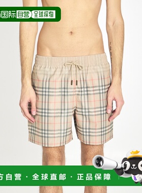 BURBERRY 男士泳装 8121695B9368 SS2026 浅棕色 SEB DEG CHK
