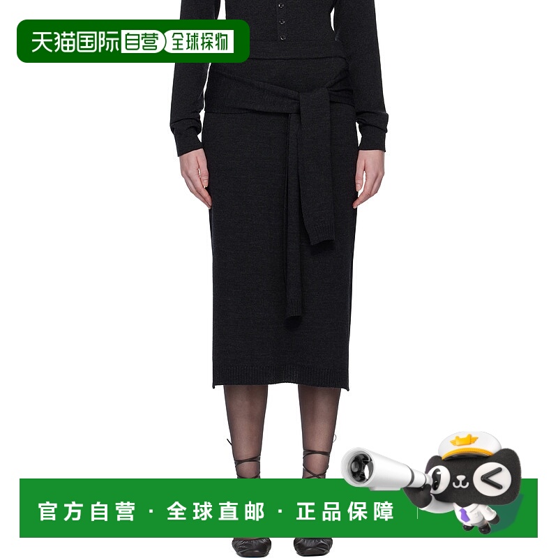 1h可退 潮奢 Lemaire 女士 灰色 Trompe L'oeil 半身裙 SK1058LK0