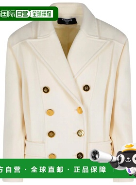 BALMAIN 女士西服 FF1UA095WB500FA AW2025 白色 Wool coat外套
