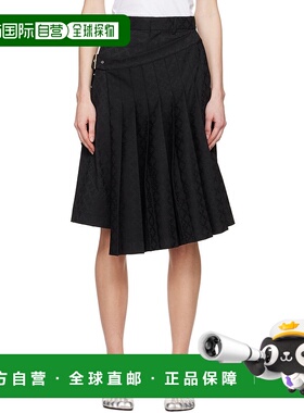 1h可退 潮奢 Charles Jeffrey Loverboy 女士 黑色提花裙裤 04403