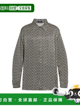 BALMAIN 男士衬衫 FH1HS485VI36GFE AW2025 灰色 Shirt with mono