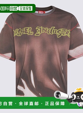 DIESEL 男士T恤 A212300BKBY7FMA AW2025 卡其色 T-Norm-Show T-S