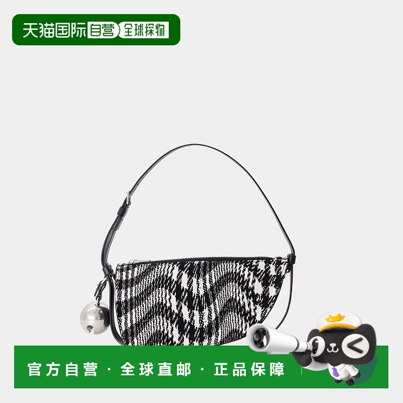 BURBERRY 女士单肩包 8082580 SS2024 黑色 Burberry Shield Slin