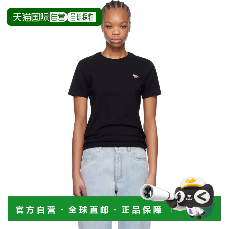 潮奢 MAISON KITSUNE 女士 黑色 Baby Fox Patch Regular T 恤 MW