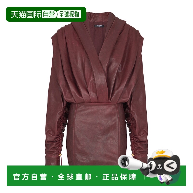 1h可退 BALMAIN 女士大衣 FF0R9392LE053AR AW2025 深棕色 短款连