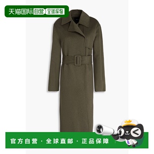 1h可退 潮奢 THEORY 希尔瑞 女士 束带羊毛羊绒混纺毛毡大衣 M070