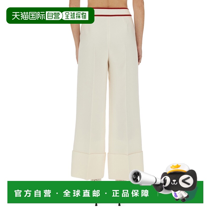 1h可退 VALENTINO 女士休闲裤 7B3RB6541CFAS0 SS2025 白色