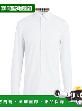BURBERRY 男士衬衫 80087031 SS2020 白色 经典徽标衬衫男装