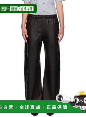 1h可退 潮奢 Acne Studios 艾克妮 女士 黑色皮革长裤 AK0957