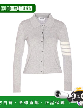 THOM BROWNE 女士衬衫 FKL003AY3036055 SS2025 灰色长袖开衫
