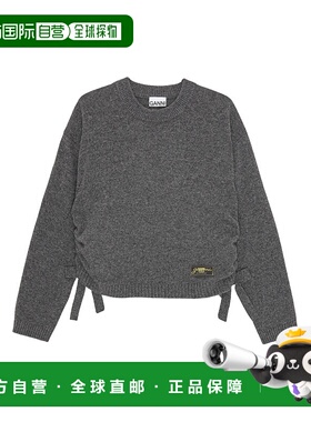 GANNI 女士卫衣 K2569252 AW2025 灰色 Long-sleeved wool sweate