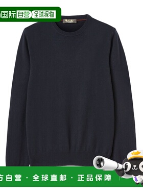 LORO PIANA 男士针织毛衣 FAN1201W000 CO 黑色 羊绒圆领套衫