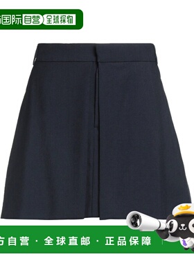 1h可退 潮奢 Ami Paris 女士 迷你半身裙 blue蓝色 舒适时尚a字裙