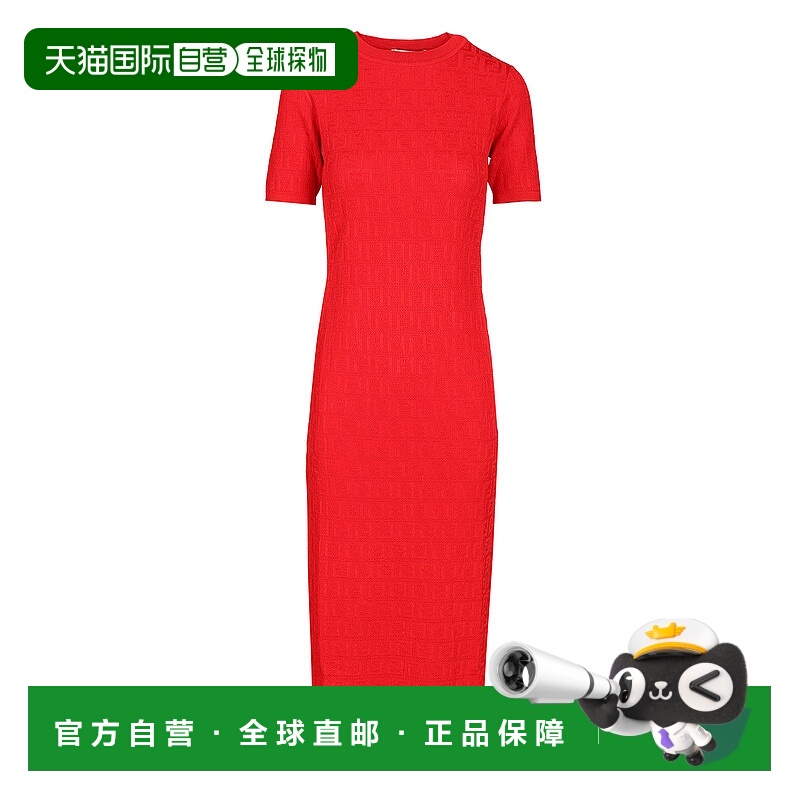 1h可退 FENDI 女士连衣裙 FZDD59AUZRF1SAX AW2025 红色 Fendi Dr