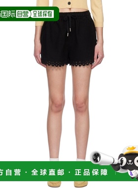 1h可退 潮奢 ISABEL MARANT 女士 黑色 Balyme 短裤 SH0267FAD1J0
