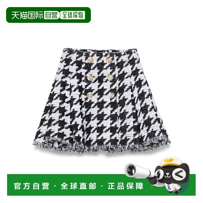 1h可退 BALMAIN 女士半身裙 FF1LBA95CG17GAB AW2025 黑色a字裙