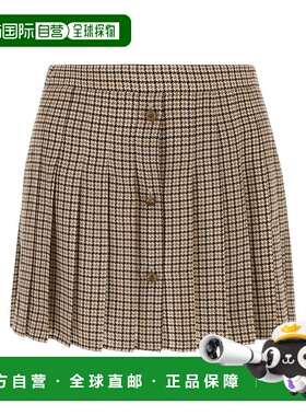 PRADA 女士半身裙 P102XG13J3S231F0324 AW2023 棕色a字裙