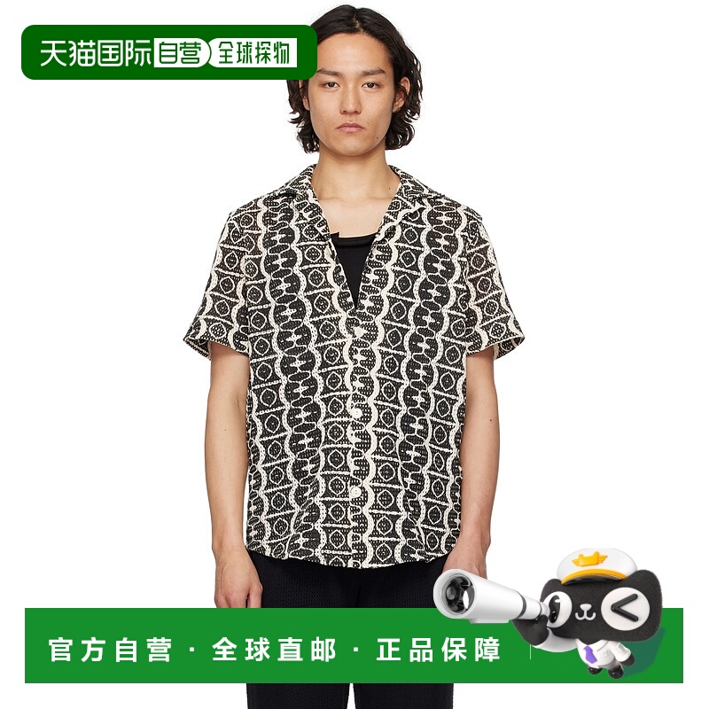 1h可退 潮奢 OAS 男士 黑色 & 灰白色 Hypnotise Cuba Net 衬衫 7