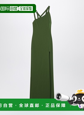 1h可退 潮奢 The Attico 女士 长款绿色开叉连衣裙 260WCW0026VVP