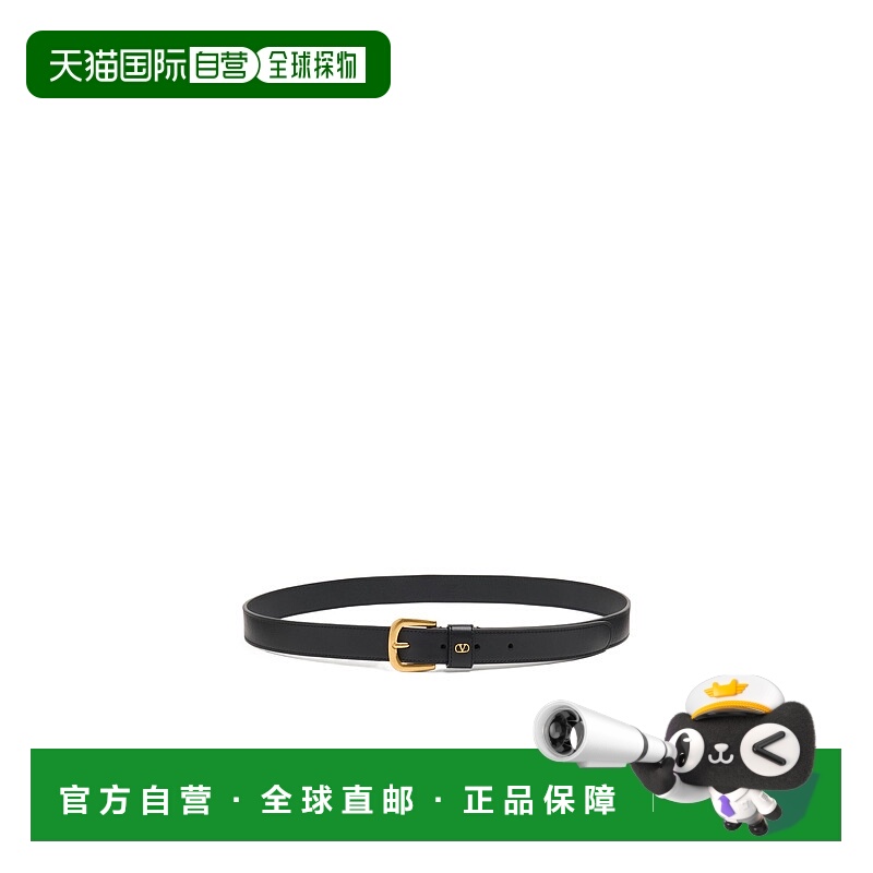 1h可退 VALENTINO 女士腰带 YT0SD7DHP0NO CO 黑色 徽标腰带