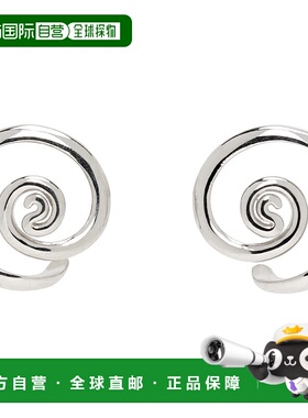 1h可退 潮奢 Panconesi 女士 银色 Vortice Huggie 耳钉 S25EA018