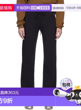 1h可退 潮奢 SKIMS 女士 黑色 Cotton Jersey Straight Leg 长裤