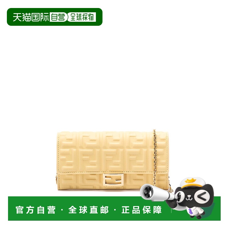 1h可退 FENDI 女士斜挎包 8M0365AAJDF1NPV AW2025 白色 Baguette