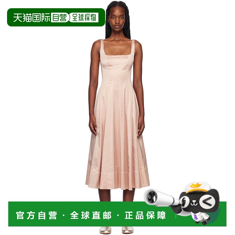 1h可退 潮奢 Staud 女士 粉色 Wells 连衣裙 R25R2188CTBLLT