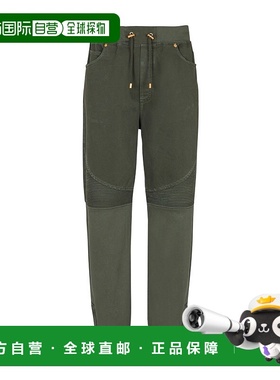 BALMAIN 男士休闲裤 EH1MD045DF437CW SS2025 军绿色卫裤