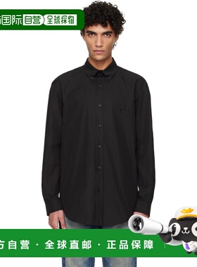 1h可退 潮奢 Balmain 巴尔曼 男士 黑色衬衫 GH1HS496CG390PABLAC
