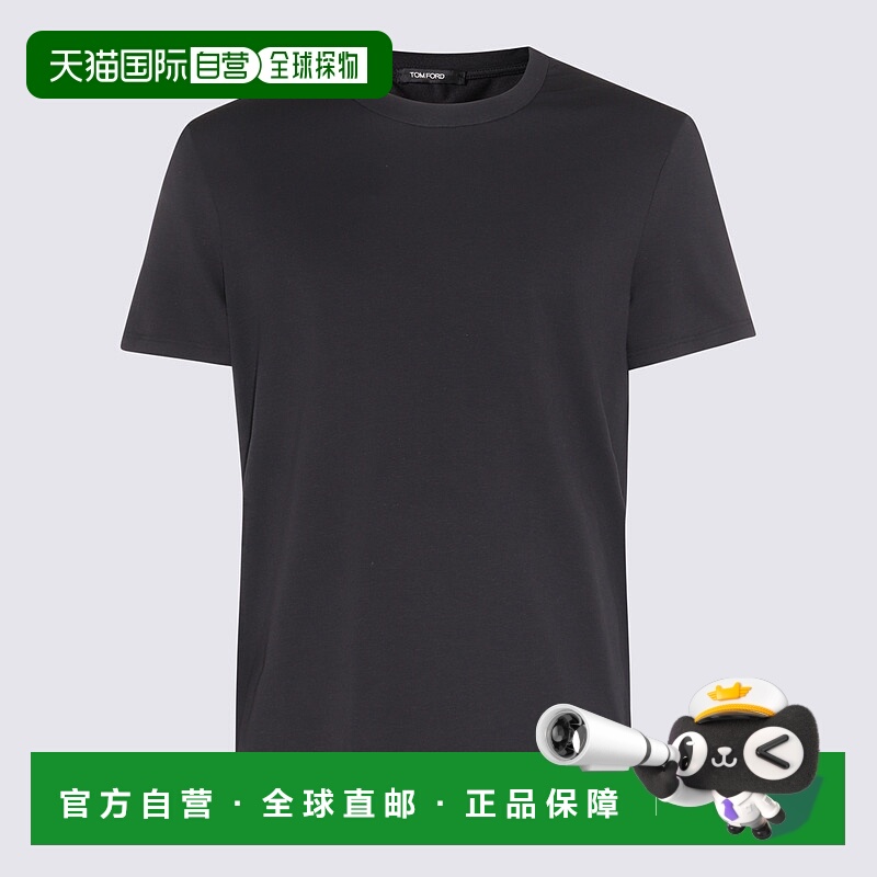 1h可退 潮奢 Tom Ford 汤姆 福特 男士 and Polos T恤黑色T恤 T4M
