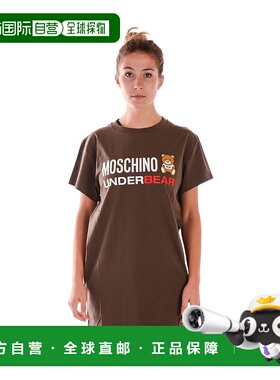 1h可退 MOSCHINO 女士衬衫 A19059002GREEN SS2022 红色 圆领T恤