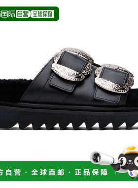 1h可退 潮奢 Toga Pulla 女士 黑色 Teddy Double Strap Buckled