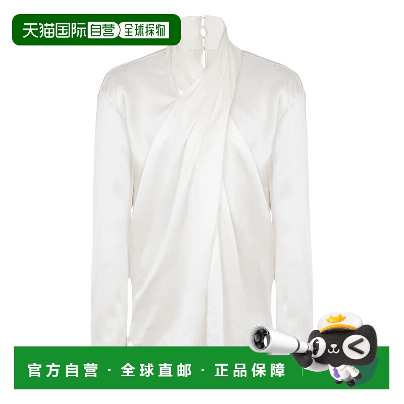 1h可退 BALMAIN 男士衬衫 FH1HU335SE950FA AW2025 白色 CROSSED