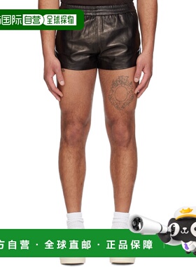 1h可退 潮奢 Tom Ford 汤姆 福特 男士 黑色 Light 皮革短裤 LPS0