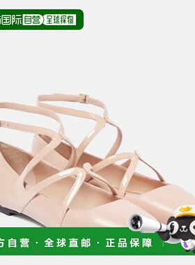 1h可退 潮奢 Jimmy Choo 周仰杰 女士 Astoria 皮质芭蕾舞鞋单鞋