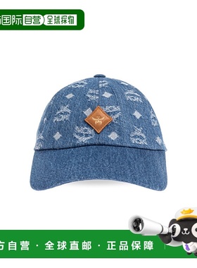 MCM 男士帽子 MECFAMM020HD AW2025 蓝色 Denim baseball cap