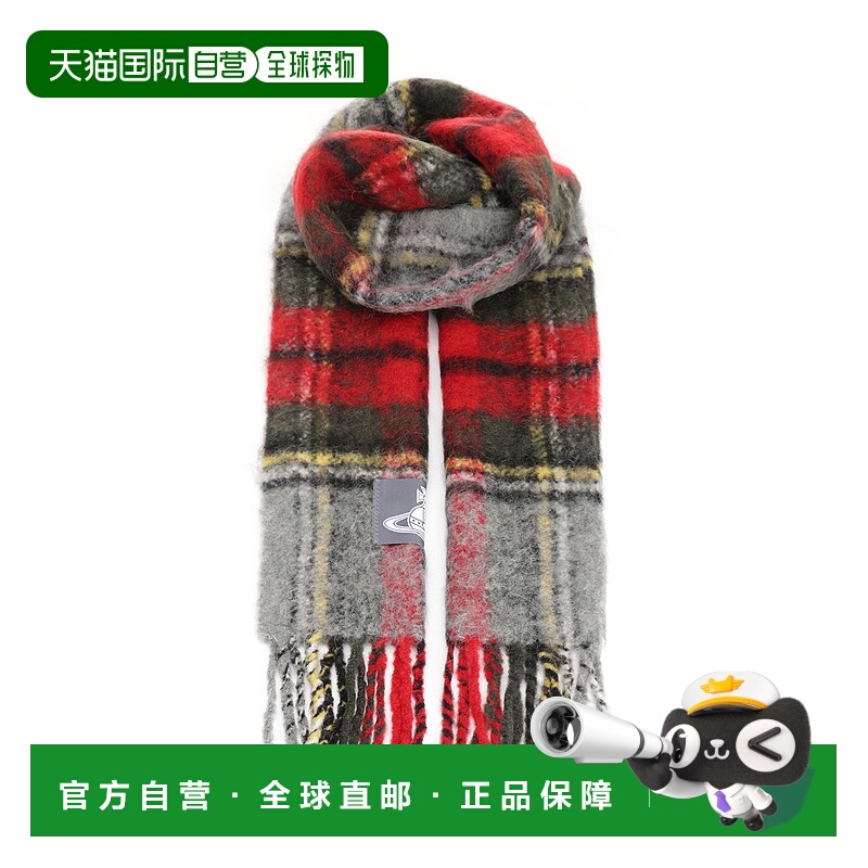 1h可退 VIVIENNE WESTWOOD 男士围巾 8103014FW01BMH401羊毛