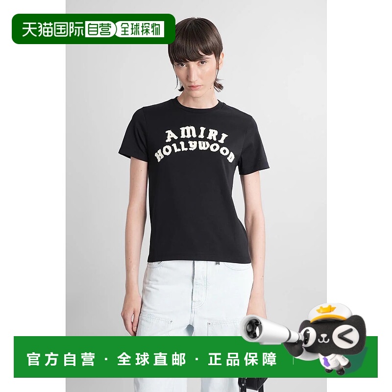 1h可退 AMIRI 女士T恤 423505AWJYTE1062 AW2025 黑色 Amiri T-Sh