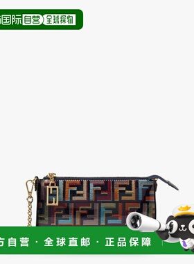 1h可退 潮奢 Fendi 芬迪 女士 Baguette FF印花手拿包 8BS073AW6Q